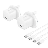 Belkin USB-C wall charger twin pack 25W - British product