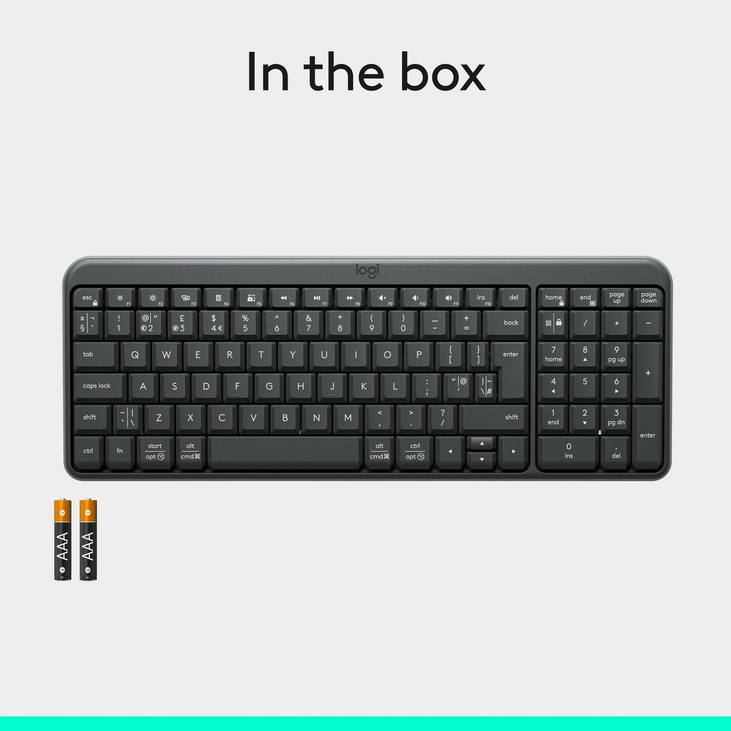 Logitech K250 wireless keyboard, imported from the UK