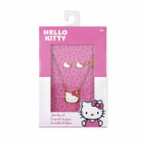 Hello Kitty jewellery set with pendant necklace and stud earrings (British brand)