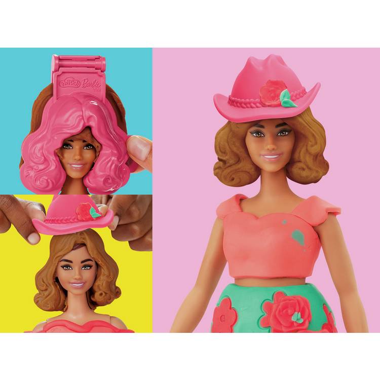 Play-Doh Barbie craft set Florals and Fringe with 3 tubs, imported from the UK