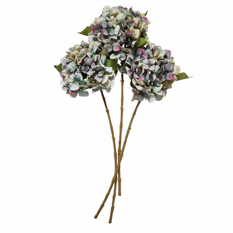 Argos Home artificial blue hydrangea stems 3 pack 61cm - British product
