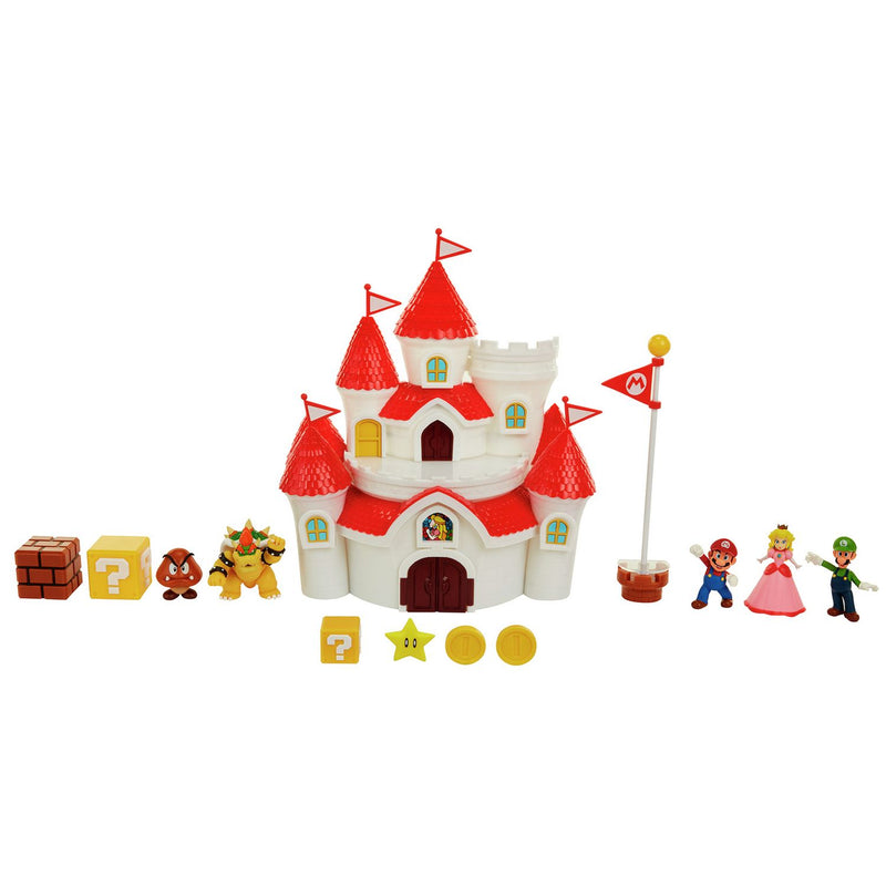 Super Mario Mushroom Kingdom figures playset with Bowser (British brand)