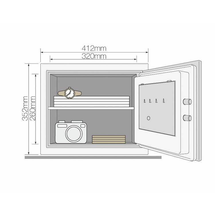 Yale fire safe medium 41.20cm, UK version