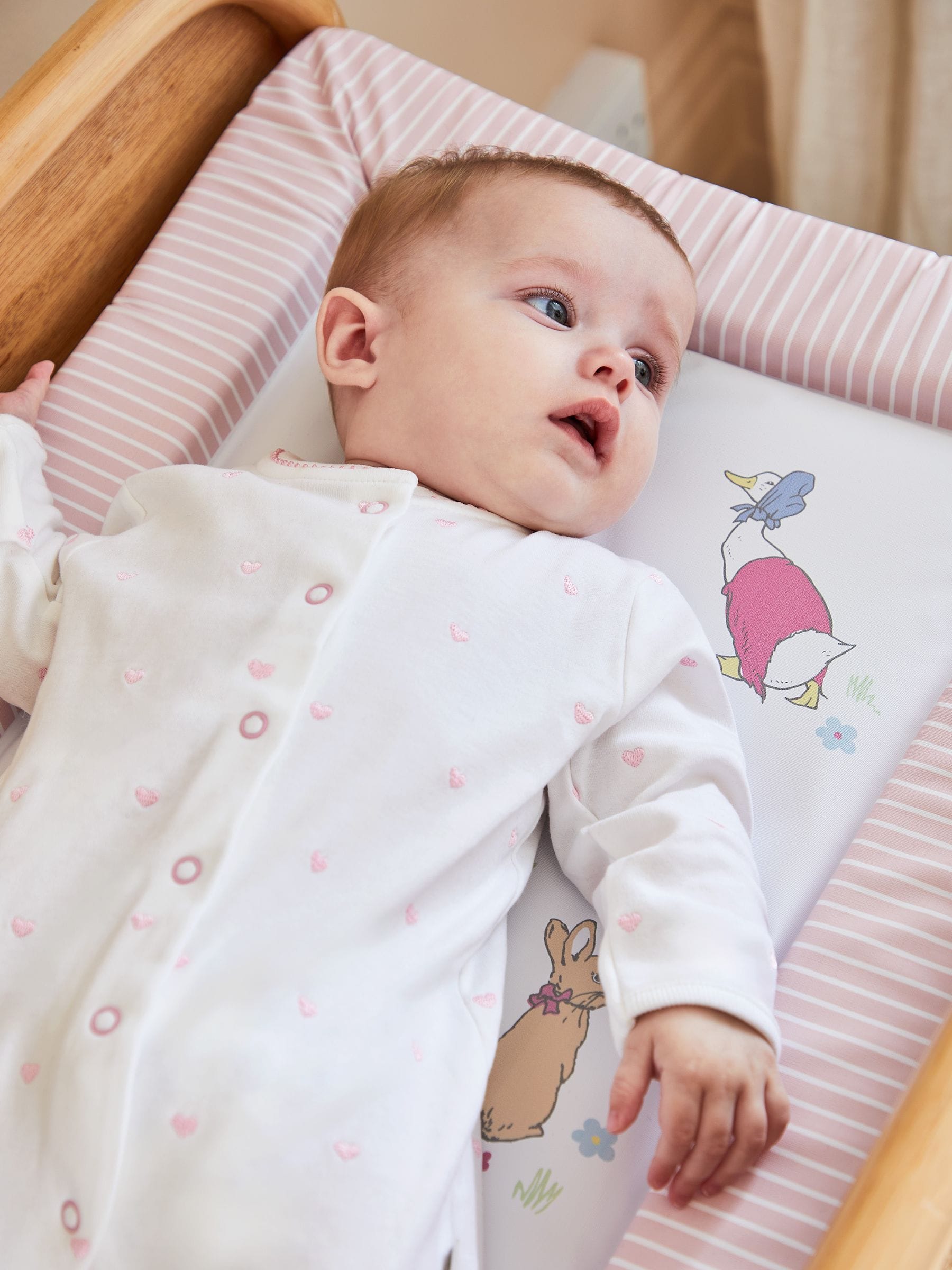 حصيرة تغيير JoJo Maman Bébé وردية Beatrix Potter مقاس 70x50 سم - منتج بريطاني