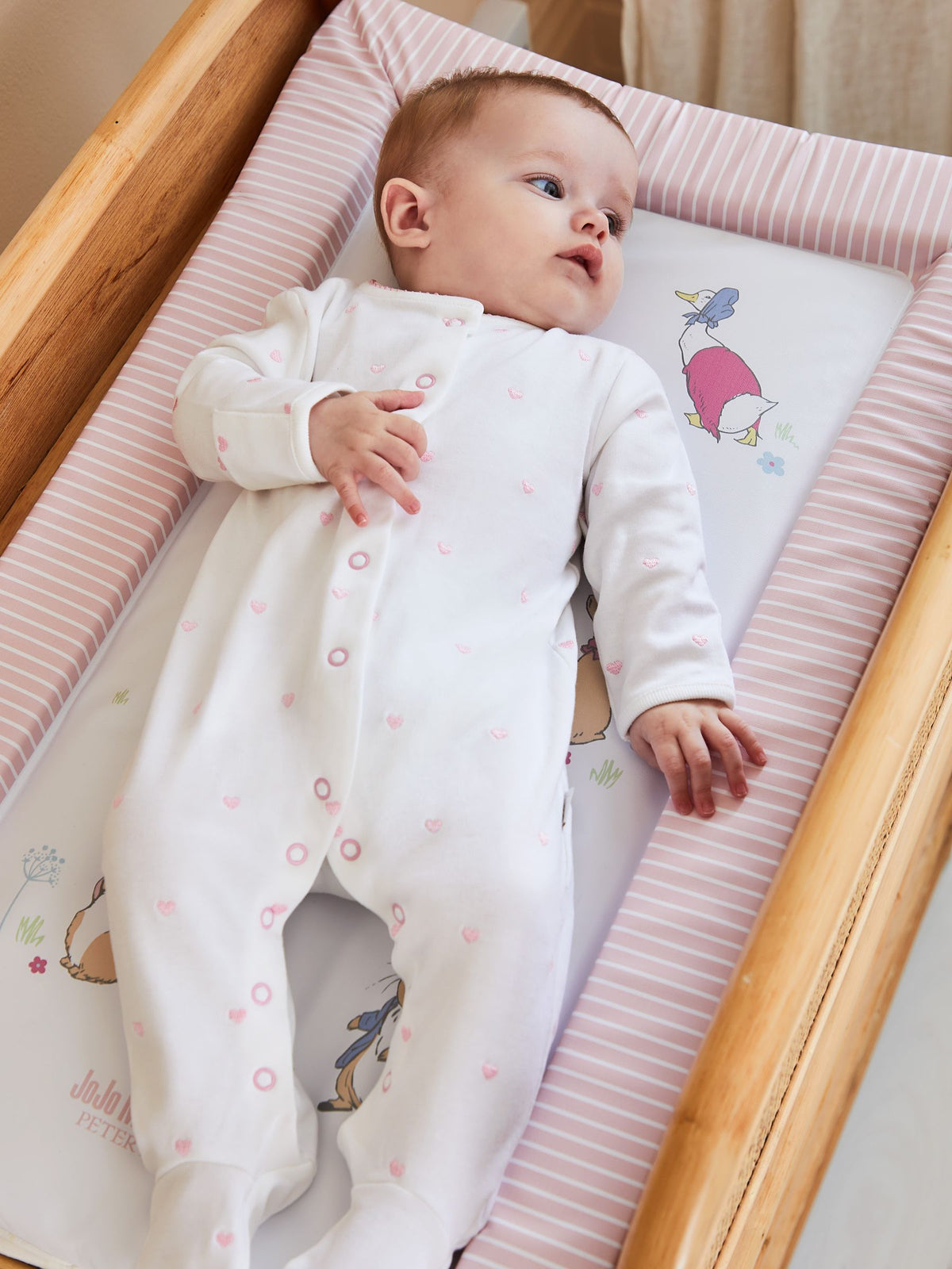 حصيرة تغيير JoJo Maman Bébé وردية Beatrix Potter مقاس 70x50 سم - منتج بريطاني