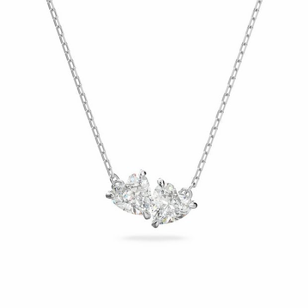 Swarovski rhodium plated heart necklace 38cm - British product