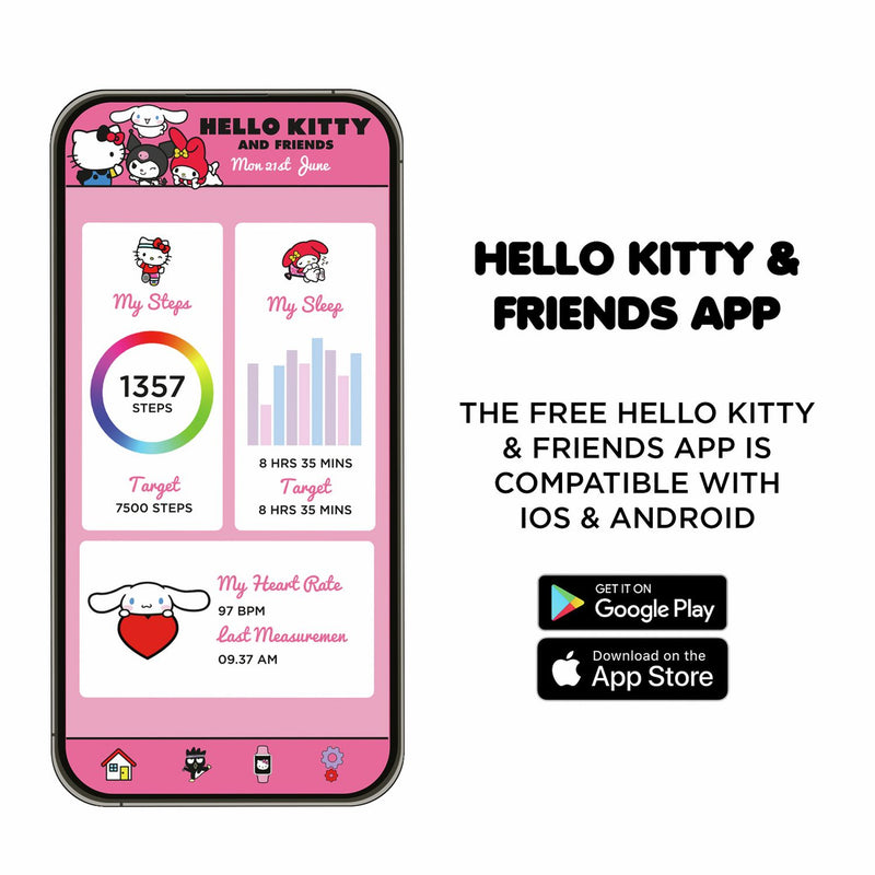 Hello Kitty kids pink smart watch one size, UK version