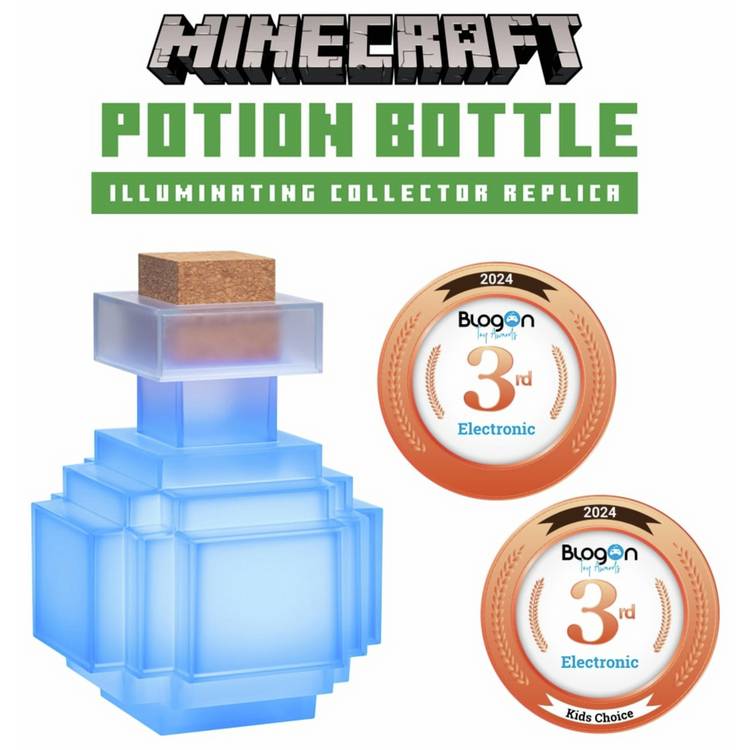 Minecraft potion bottle illuminating collector replica 16.5cm (British brand)