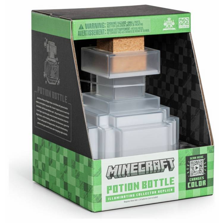 Minecraft potion bottle illuminating collector replica 16.5cm (British brand)