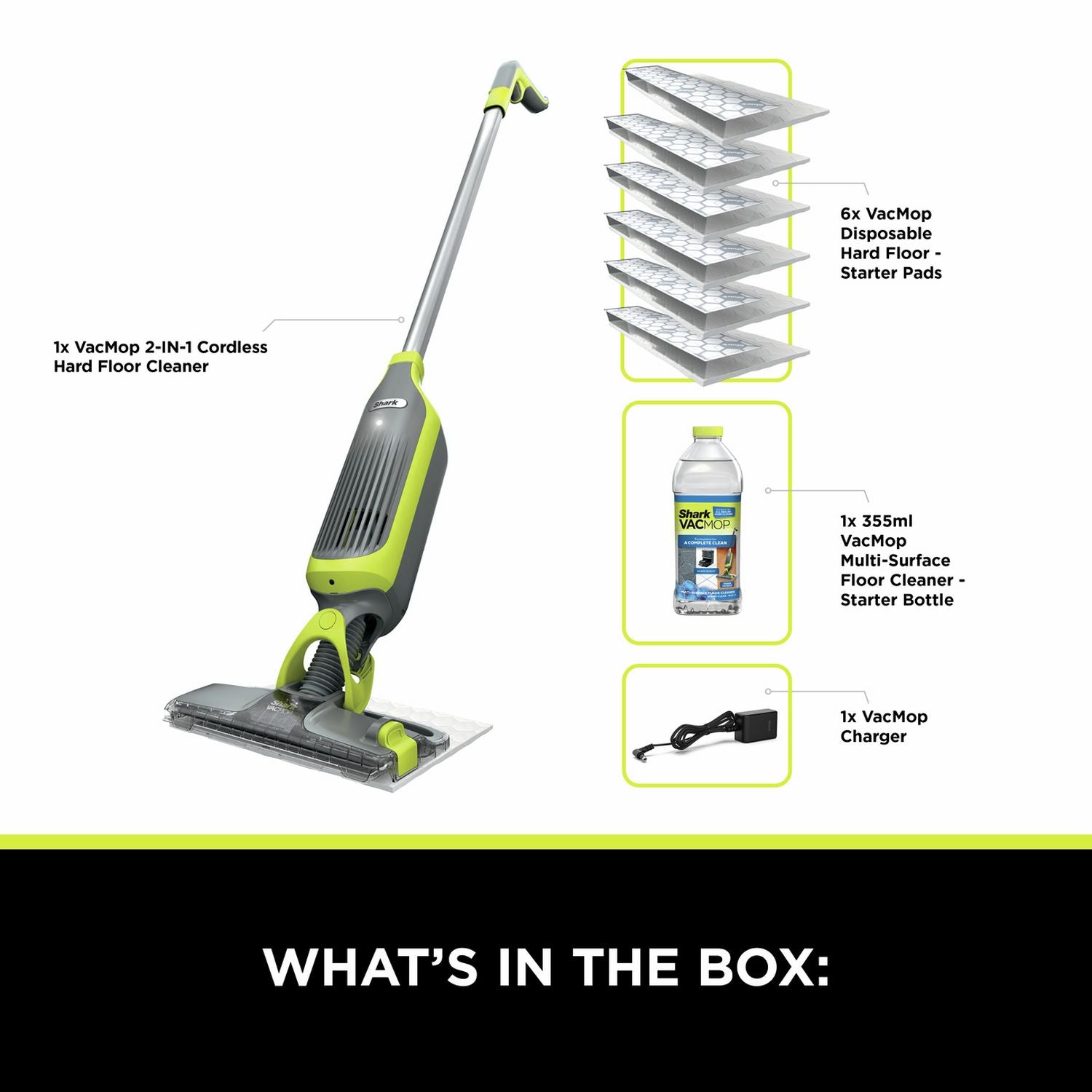 Shark VacMop Cordless vacuum mop hard floor cleaner (British brand)