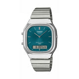 Casio analogue digital watch turquoise dial bracelet, UK version
