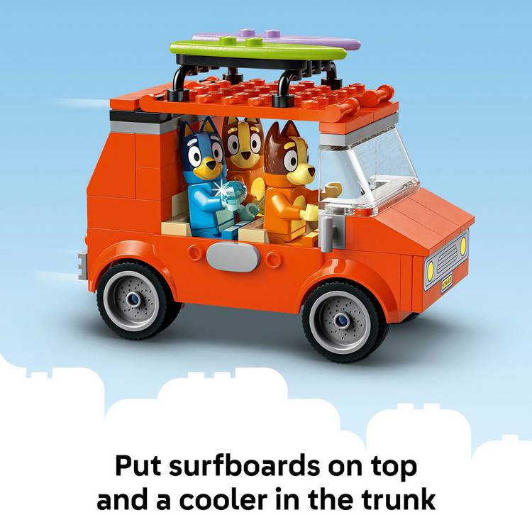 LEGO Bluey beach car toy set 133 pieces - British product
