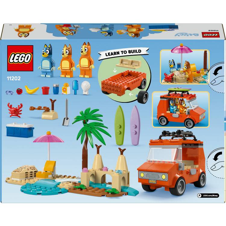LEGO Bluey beach car toy set 133 pieces - British product
