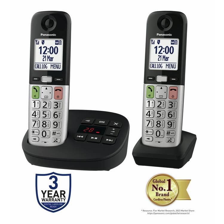Panasonic cordless phone twin pack - British product