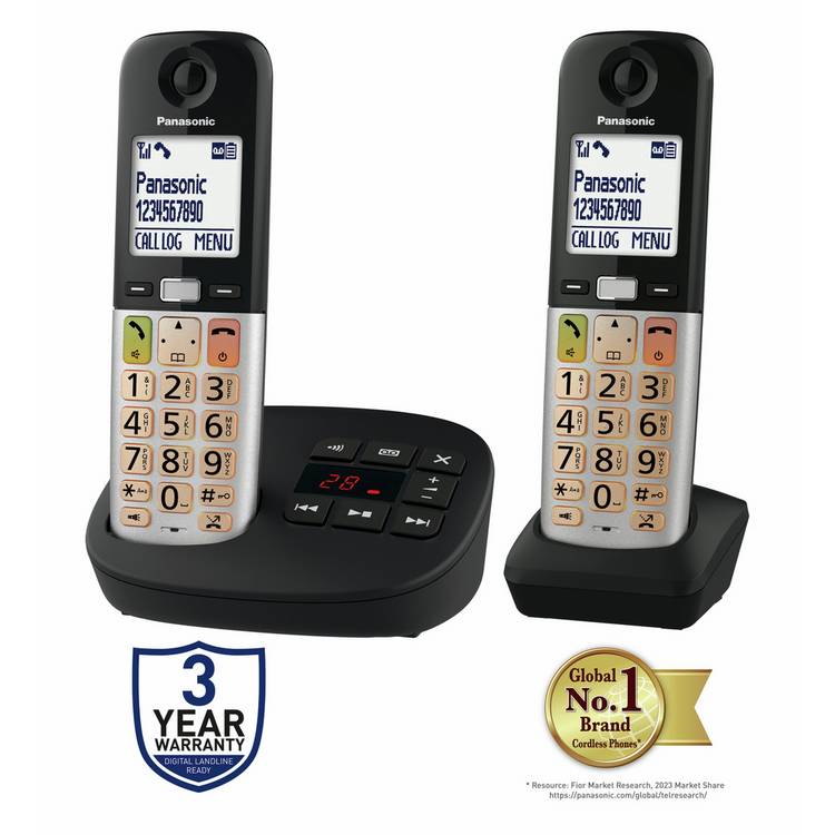 Panasonic cordless phone twin pack - British product