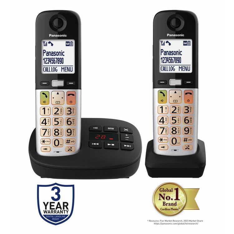 Panasonic cordless phone twin pack - British product