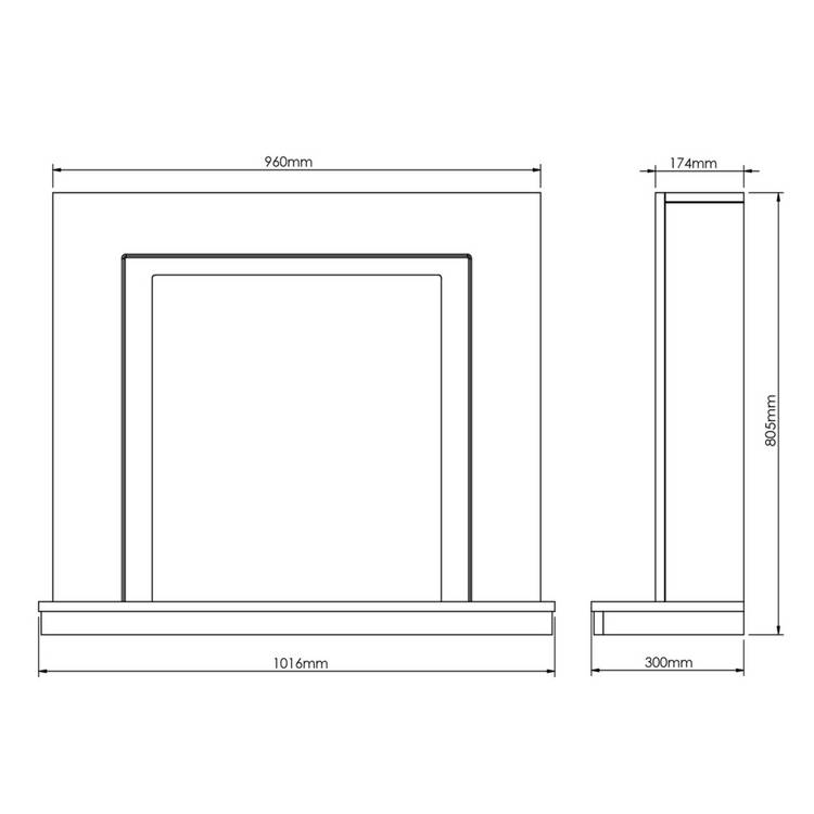 Be Modern Colby electric fireplace suite (British brand)