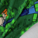 Minecraft fleece throw green design 150x100cm, UK version
