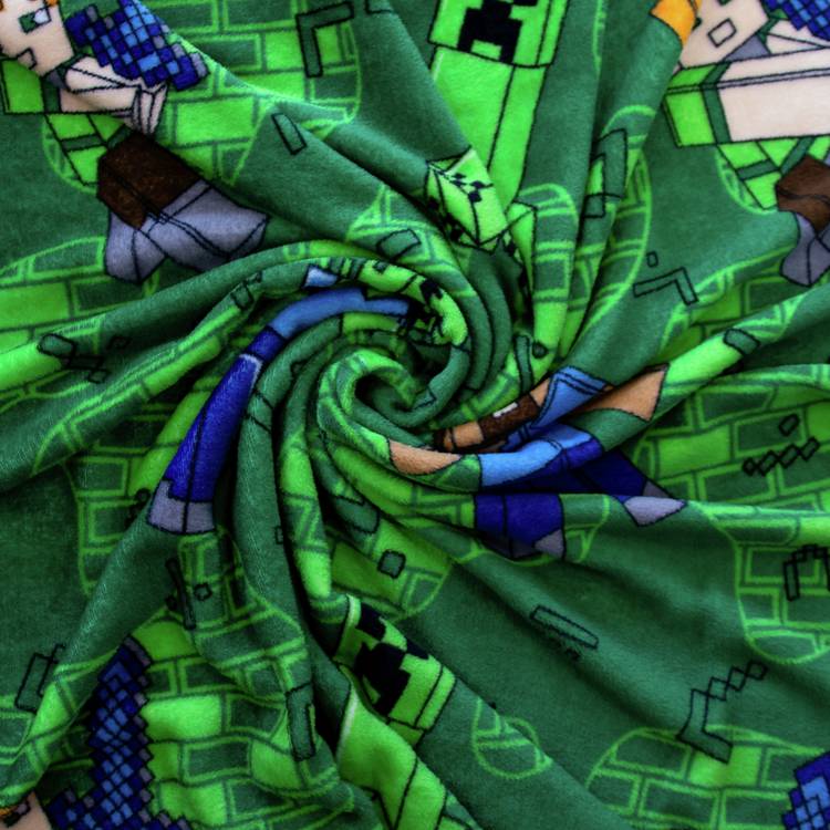 Minecraft fleece throw green design 150x100cm, UK version