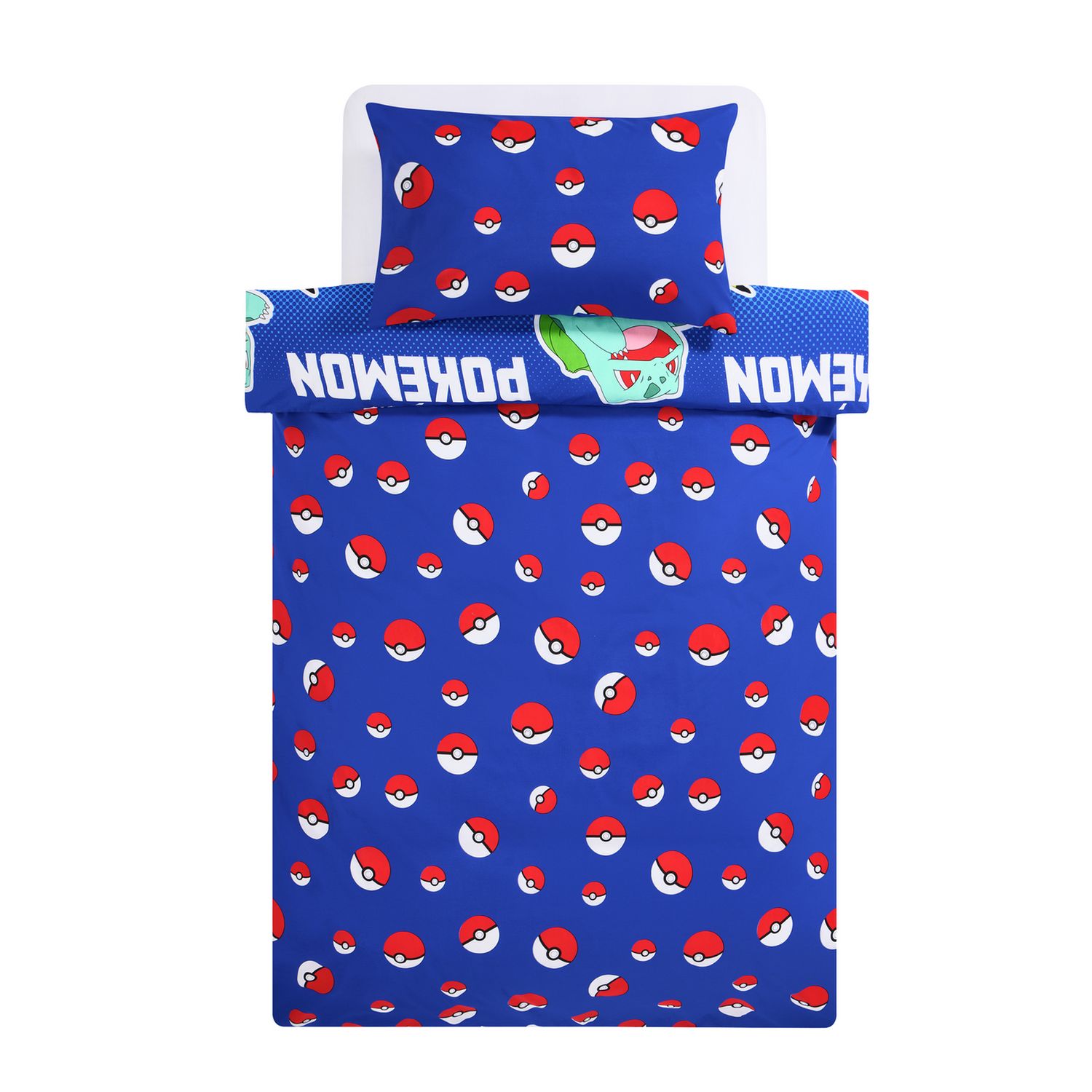 Pokémon Powerful Blue Kids Bedding Set - Double