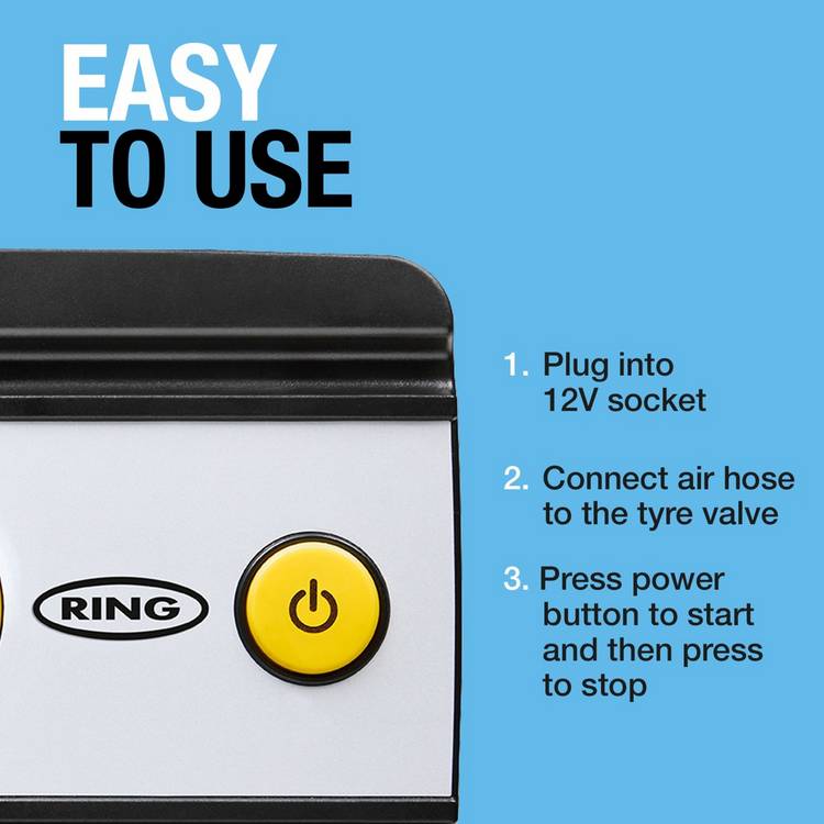 Ring Automotive RAC612 digital tyre inflator UK version