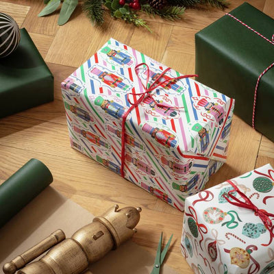 Argos Argos Home Baubles & Nutcracker Wrapping Paper Set with 6 Gift Tags- Buy online at McGrocer