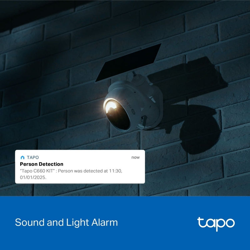 Tapo C660 4K solar-powered pan tilt security camera kit - British product