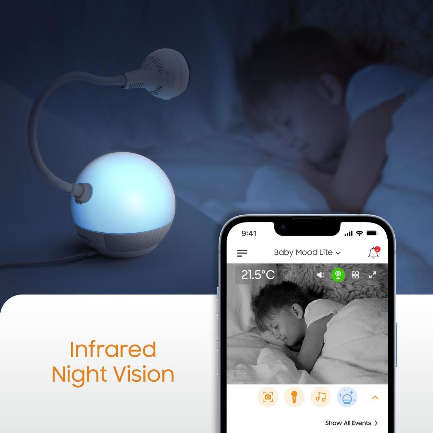 Chillax DM610 360° baby monitor, UK version