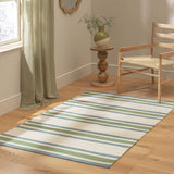 Habitat Stripe Green  Rug - 160x230cm