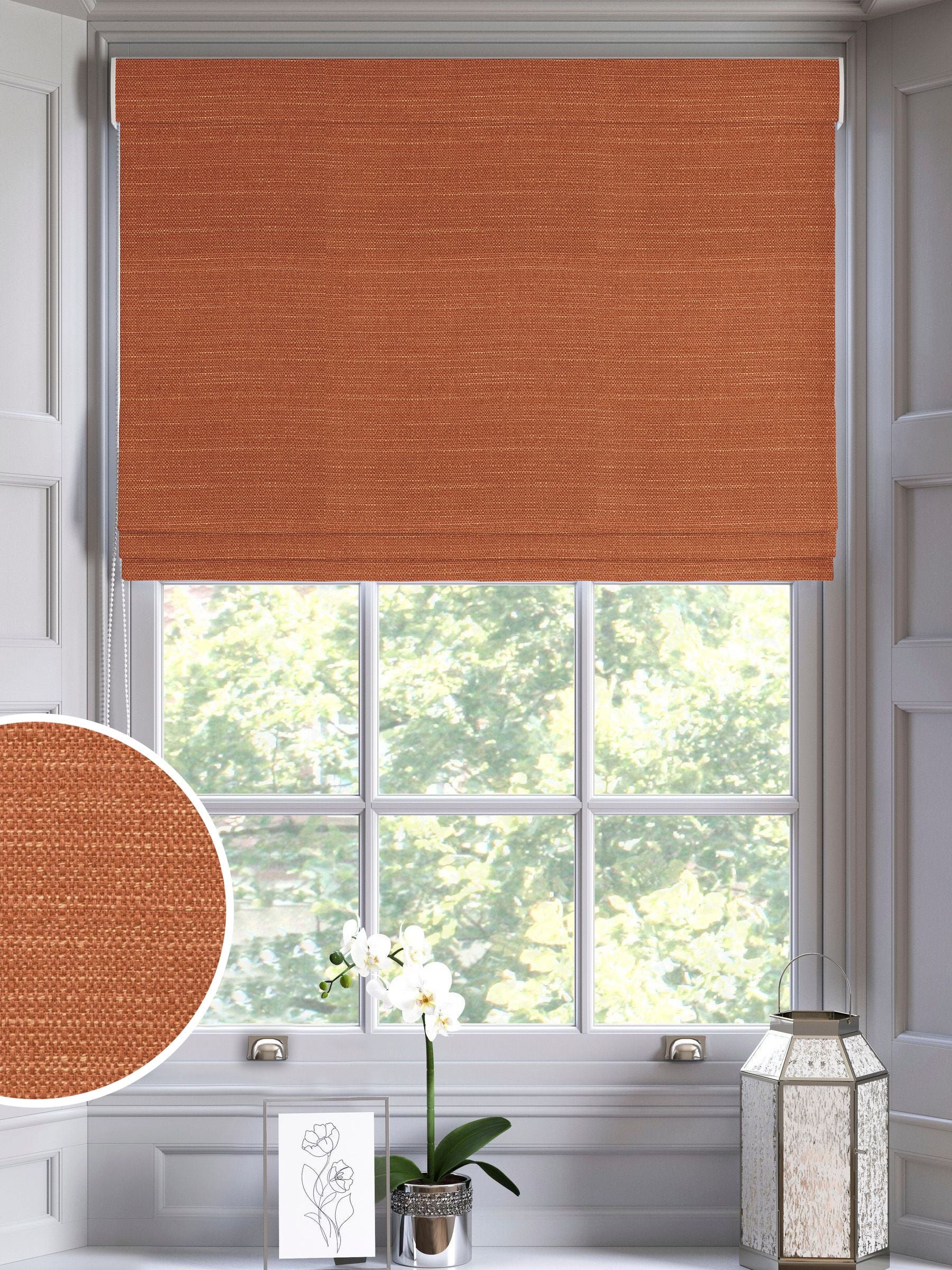 Voyage Maison rust orange Roman blind made to measure (British brand)