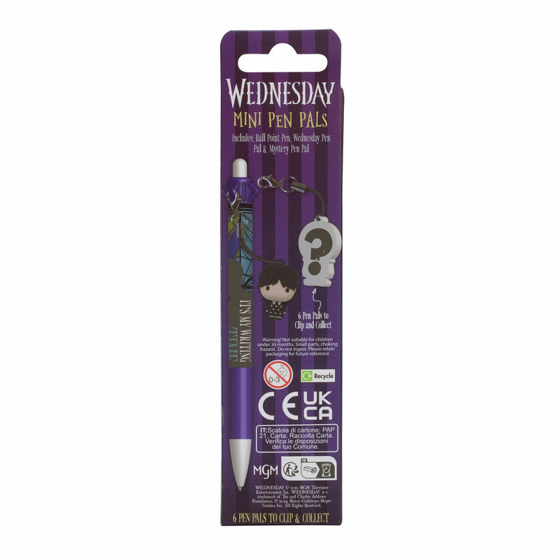 Wednesday Mini Pen Pals ballpoint pens set, UK version