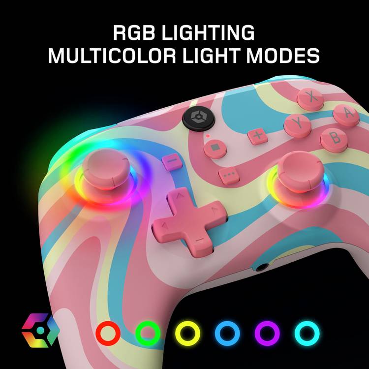 Gioteck WX5+ wireless controller Swirl design, imported from the UK