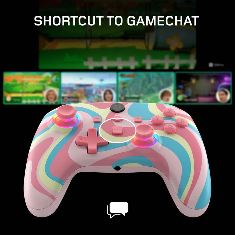 Gioteck WX5+ wireless controller Swirl design, imported from the UK