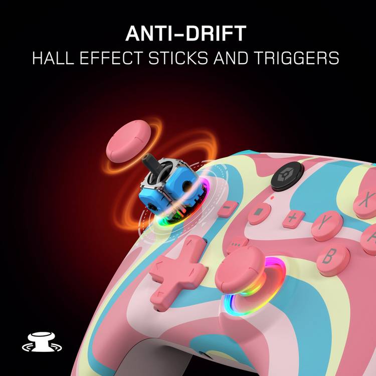 Gioteck WX5+ wireless controller Swirl design, imported from the UK