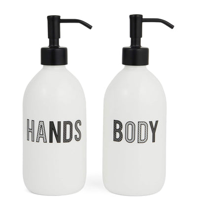 Harrods Anya Hindmarch Bone China Hand and Body Wash Dispenser Set- Buy online at McGrocer
