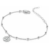 Hot Diamonds sterling silver clover charm bracelet 20cm - British product