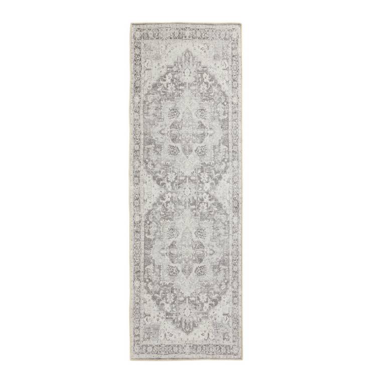 Habitat grey vintage effect flatweave runner 66x200cm (British brand)