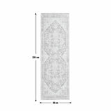 Habitat grey vintage effect flatweave runner 66x200cm (British brand)