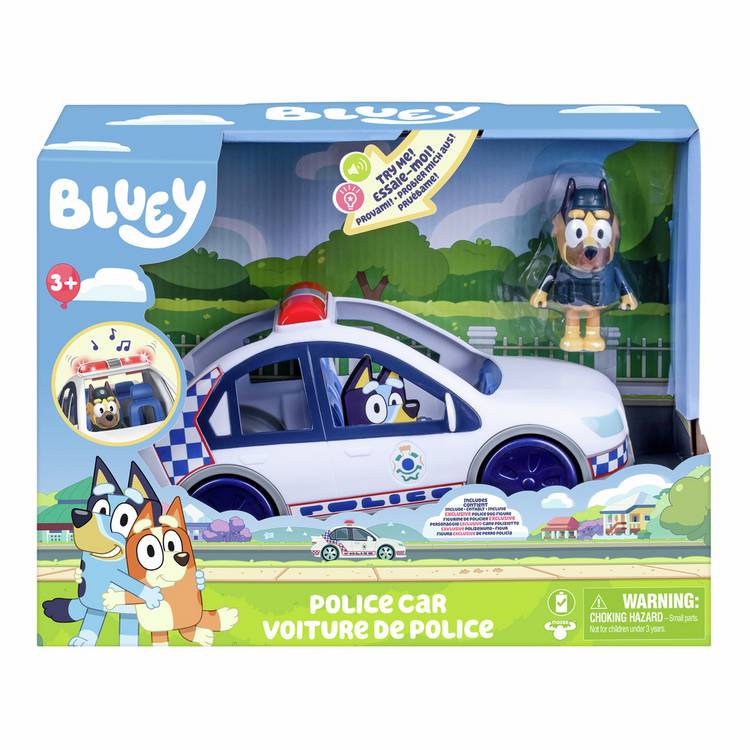 Bluey police car playset with lights and sounds (British brand)