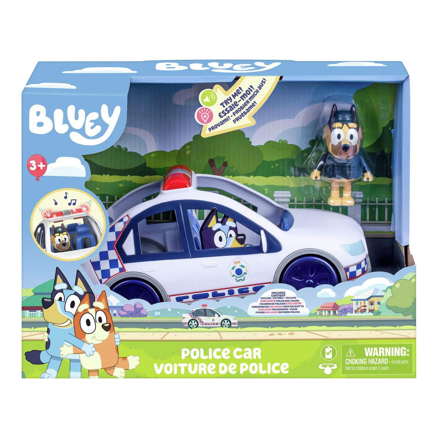 Bluey police car playset with lights and sounds (British brand)