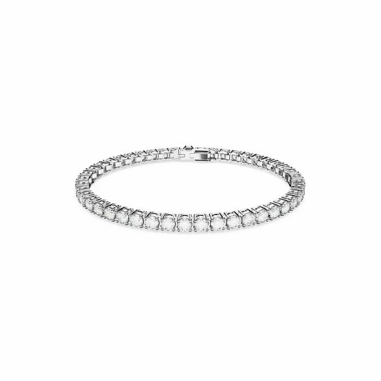 Swarovski tennis bracelet rhodium plated crystal 16.5cm (British brand)