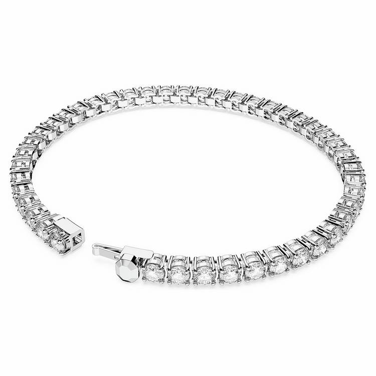 Swarovski tennis bracelet rhodium plated crystal 16.5cm (British brand)
