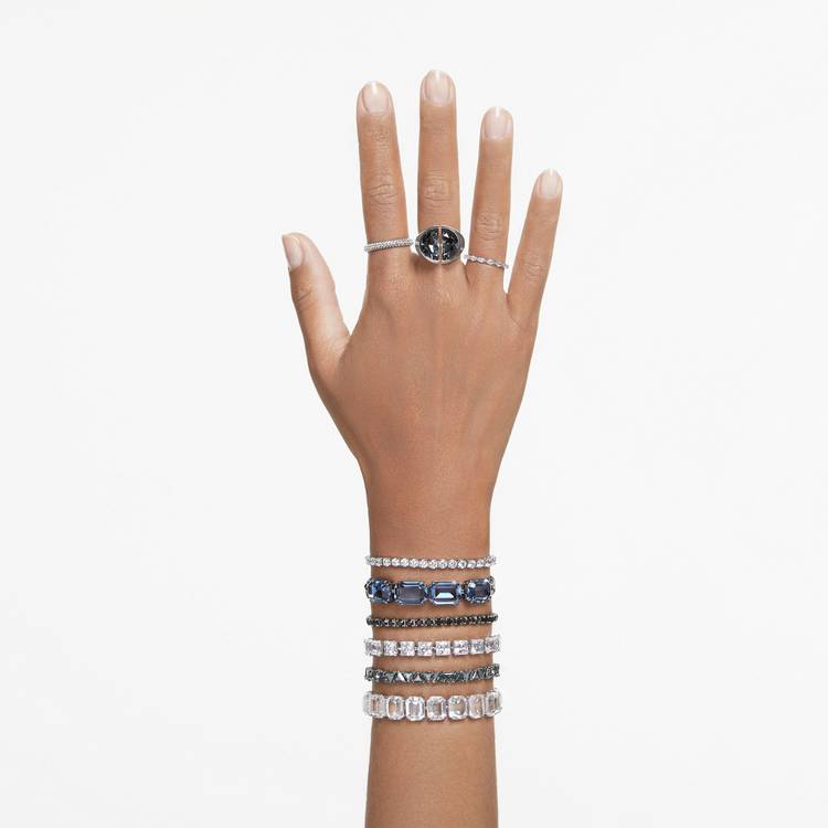 Swarovski tennis bracelet rhodium plated crystal 16.5cm (British brand)