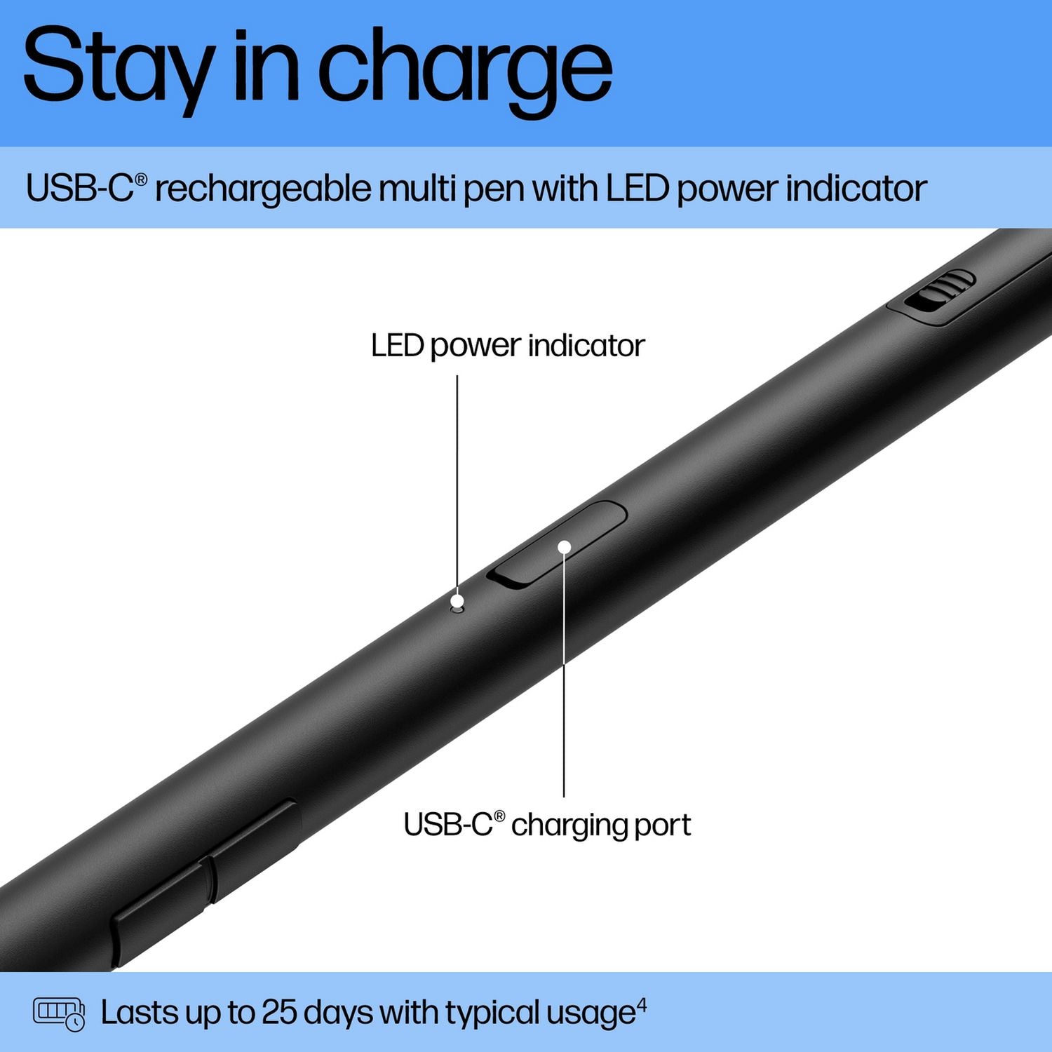 HP 700 rechargeable multi pen (British brand)