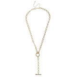 Liars & Lovers gold tone paperclip chain necklace 59cm (British brand)