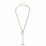 Liars & Lovers gold tone paperclip chain necklace 59cm (British brand)