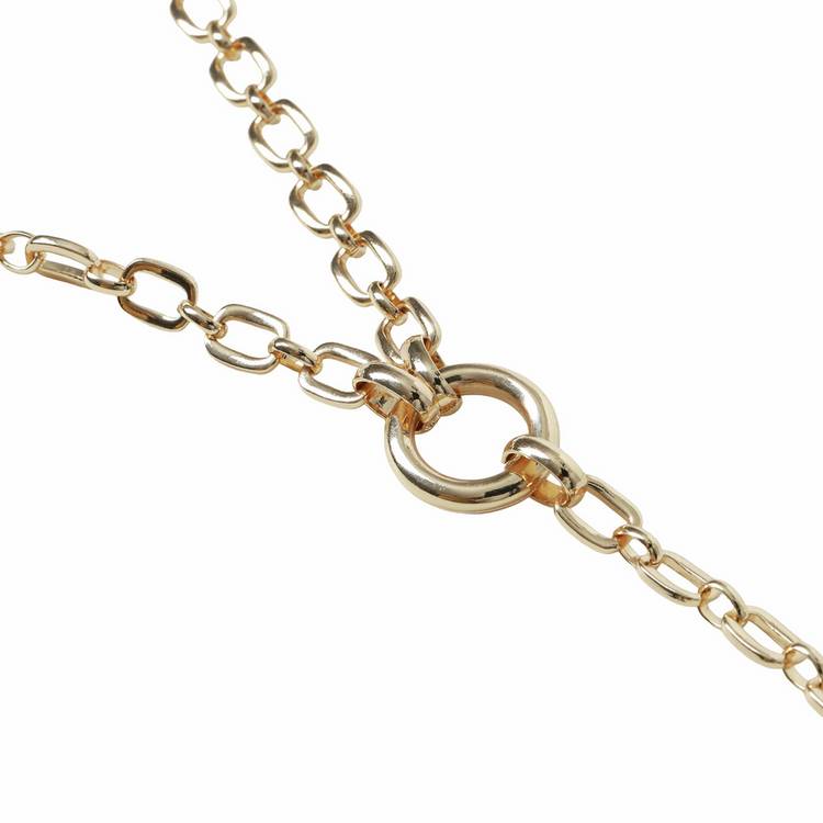 Liars & Lovers gold tone paperclip chain necklace 59cm (British brand)