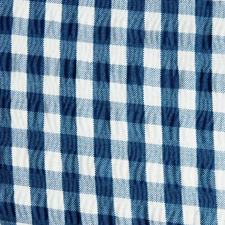 Habitat gingham seersucker navy bedding set single, imported from the UK
