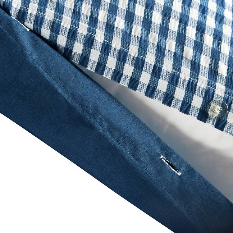 Habitat gingham seersucker navy bedding set single, imported from the UK