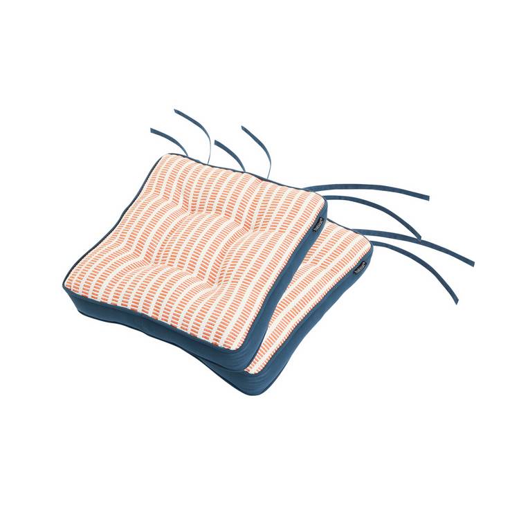 Habitat woven orange seat cushion set of 2 40x40cm - British product